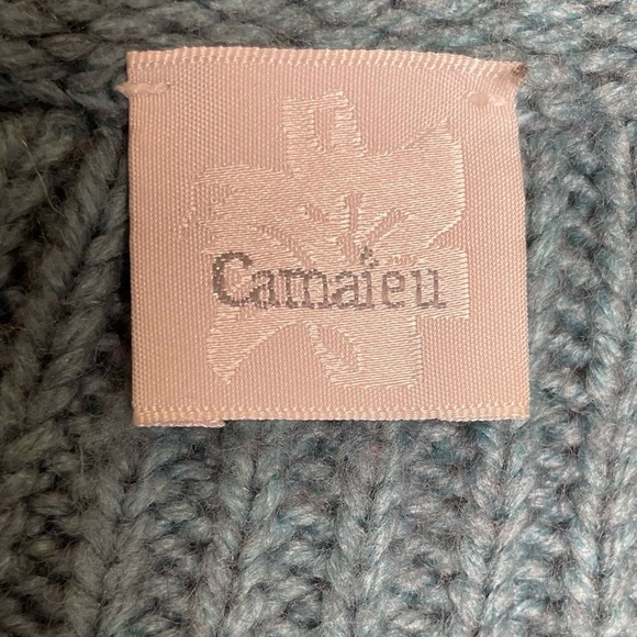 Camaieu Wool Blend Teal Blue/Green Cardigan Size L French Swing Flare - Picture 4 of 11